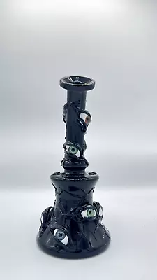 7  Glass Bong Tobacco Black Monster Eyes Beaker Hand Pipe Downstem W/ Free Bowl • $44.99