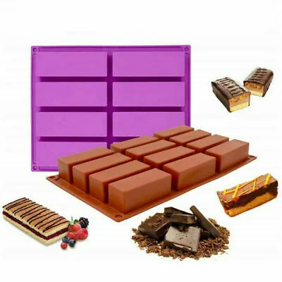 £5.99 • Buy Chocolate Bars Slab Silicone Mould Sugar Cake Candy Baking Mould Fondant 6/8/12