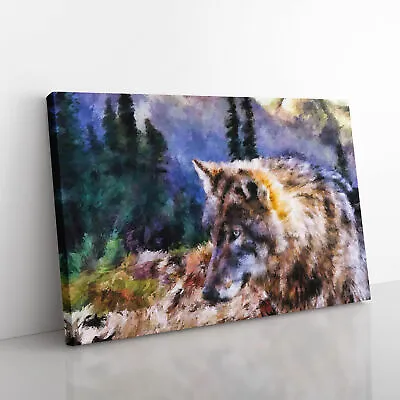 Abstract Wolf Vol.4 Canvas Wall Art Print Framed Picture Home Decor Living Room • $31.02