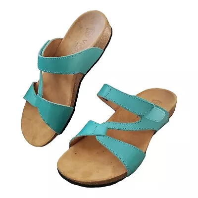 £28.83 • Buy Vionic Blue Leather Sandal Size 7 Orthaheel 44 PAMPLONA Sandals Comfort Arch 