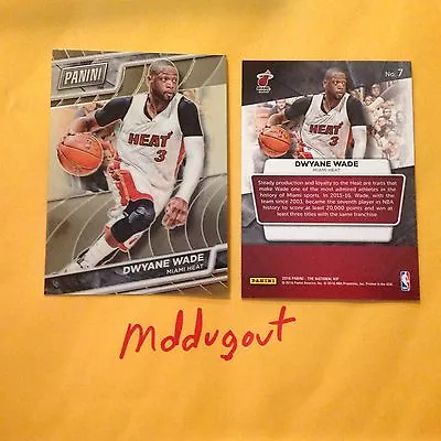 DWYANE WADE #7 MIAMI HEAT Bulls MVP 2016 Panini National VIP Gold Chrome Base • $3.99