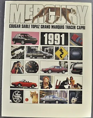 1991 Mercury Brochure Grand Marquis Cougar XR7 Capri Tracer Sable Topaz Wagon 91 • $5.95