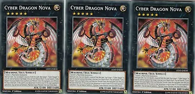 Yugioh 3 X Cyber Dragon Nova Ledd-enb30  Ledgendary Dragon Deck 1st Ed • £7.99