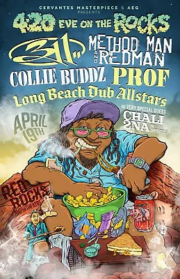 311 / Method Man /redman  4:20 Eve On The Rocks  2018 Denver Concert Tour Poster • $18.18