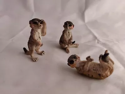 £12.99 • Buy 3 X Set Meerkat Resin Ornaments Figurines 6cm