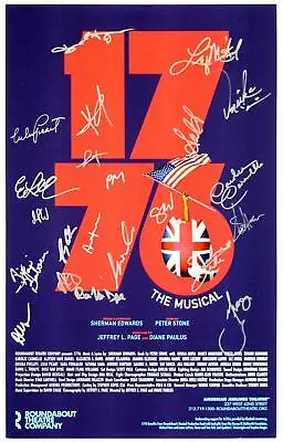 $14.99 • Buy 1776 Broadway 2022 Cast Kristolyn Lloyd, Carolee Carmello Signed Poster