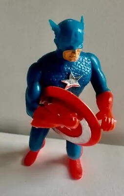 Vintage Mego 3.75 Comic Action Heroes Captain America With Shield Bent Leg • $75