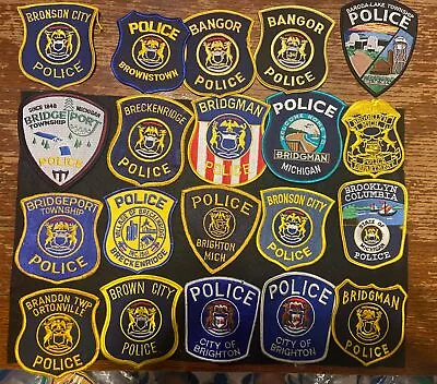 Vintage Obsolete State Of Michigan Police Patches Mixed  Lot Of 20 Item 261 • $15.50