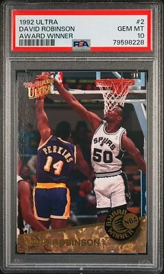 1992 1993 Ultra  Award Winner  #2 David Robinson Psa 10 Gem Mint Spurs  Rare  !! • $84.81