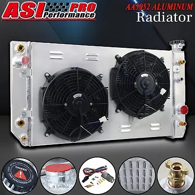 4 Row Radiator&Shroud Fan For 88-94 Chevy S10 Blazer/GMC Sonoma 4.3 W/Oil Cooler • $279