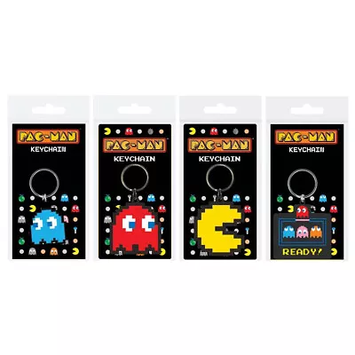 Pacman Keyring Rubber Official Licensed Character Keyring Pac Man Keyrings • £2.70