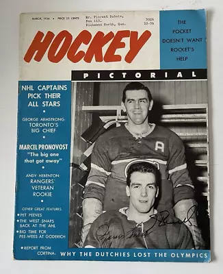 Maurice & Henri Richard SIGNED AUTO Hockey Pictorial Magazine  1956 JSA LOA RARE • $199.99