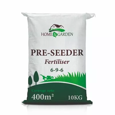 Home & Garden Pre-Seeding Lawn Turf Fertiliser (6-9-6) 10kg - Covers 500m² A++ • £19.99