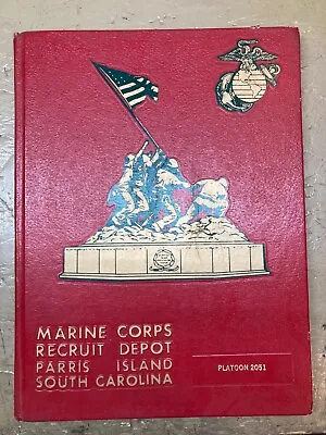 Marine Corps RECRUIT DEPOT Parris Island South Carolina Platoon 2051 1977-78 • $33.29