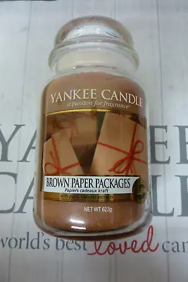 Yankee Candle Brown Paper Packages Large Jar - Retired 2017 USA Limited Edition • £27.79
