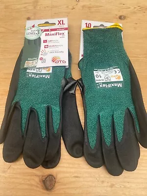 2 Pairs ATG  Maxiflex Cut Level 3 Gloves 34-8743 -nitrite Coated Palms Size 10 • £13.99