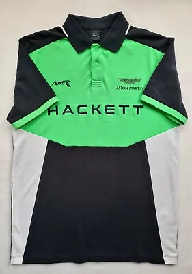 £45 • Buy Hackett Aston Martin Racing Polo Shirt Size M Green/navy/white
