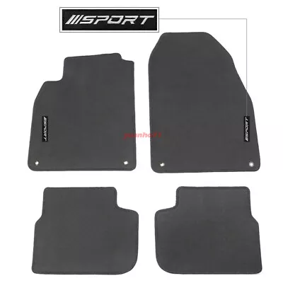 For 03-11 Saab 9-3 Gray Floor Mats Carpet Front & Rear Nylon 4PC W/ White Sport • $56.04