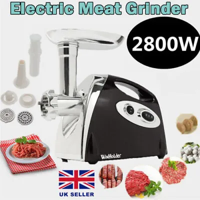 Electric Meat Grinder Mincer Sausage Maker Filler Home Kitchen Machine 2800W UK • £49.97