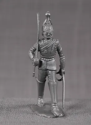 Louis Marx BRITISH QUEEN’S LIFE GUARDS 60mm Silver Plastic MARCHING VF+ 1950s • $14.95