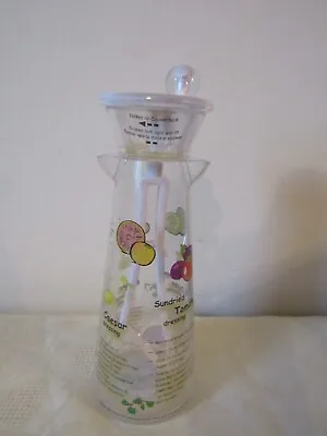 Vinegarette Dressing Salad Mixer Jug Bottle With Recipes & Measures 20cm Tall • £11.99