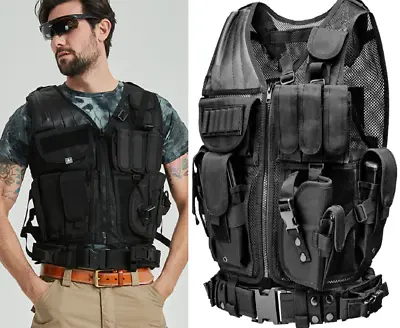 U.S Military Army Swat Police Tactical Vest Airsoft Hunting Combat Training Gear • $30.35