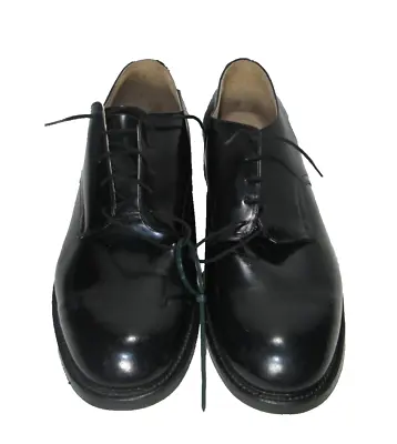 Vintage New Unworn CLARKSVILLE 1989 Military Black Leather Oxford Shoes-13.5N • $34.95