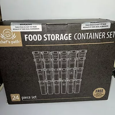 $49.95 • Buy Chef's Path Airtight Watertight Kitchen Pantry Food Storage Container Set 24 Pc 