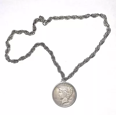 1922 Silver Dollar Rope Necklace • $40