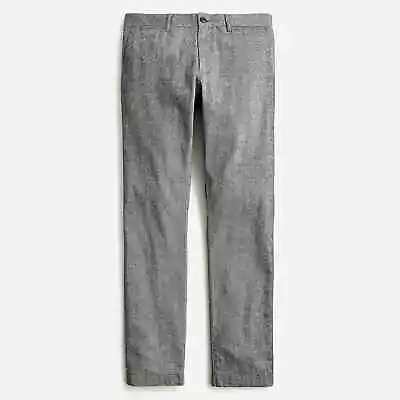 J. Crew Men's 484 Slim-fit Brushed Twill Pant Salt & Pepper Gray - $89 NWT • $42.74