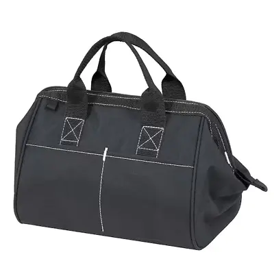12-Inch Black Tool Storage Bag With Zipper - Double Wall Construction -9 X12 X7  • $12.99