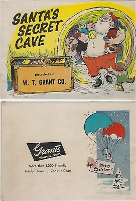 Santa's Secret Cave 0 1960 W T Grant Christmas Giveaway Promo Promotional Vf- • $79.99