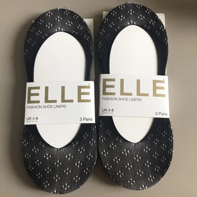 £6 • Buy 6 Pairs Elle Fashion Fishnet Show Liners,Black,uk Size 4-8, 2x3pairs
