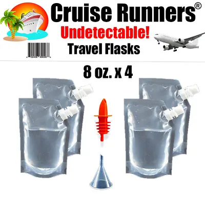 Cruise Plastic Flask Kit Runners Rum Alcohol Liquor Smuggle Booze Bags Travel  • $9.97