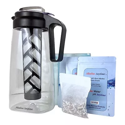 Alkaline Water Filter Pitcher With Infuser Tritan Pitcher With Lid 2L | 9.5 PH • $24.88