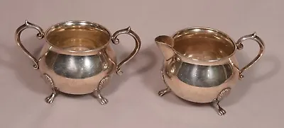 Vintage Marked F.B RODGERS Sterling Silver #136 Sugar & Creamer 6.5 Troy Ounces • $160