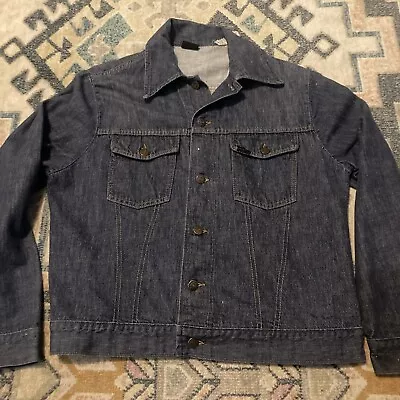 Vintage Sears Roebucks Denim Jean Trucker Jacket Sz M Made In USA • $35