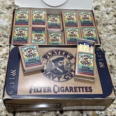 RARE Lot 100 Players Navy Cut Light Cigarettes Matchbooks Original Display Boxes • $99.99