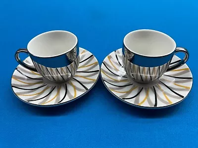 2 Verdici Design Coffee Tea Cups & Saucers • $19.99