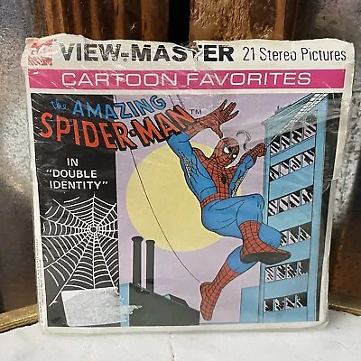 Vintage 1977 ~ SPIDER-MAN ~ IN DOUBLE IDENTITY ~ 3 Reels / Stereo VIEW MASTER  • $25.99