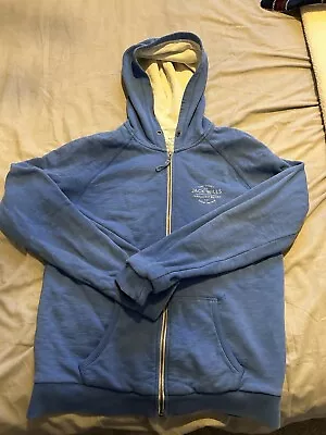 Jack Wills Blue Zip Up Hoodie Size L • £8