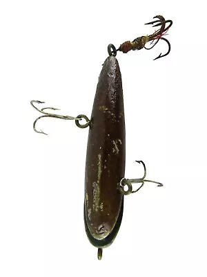 Antique 1920s Wood Fishing Lure 5 Inch Treble Hook Used • $49.99