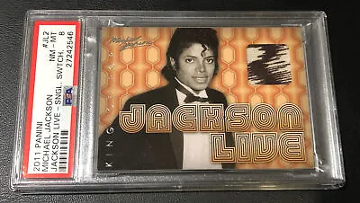 Michael Jackson 💎 1971 Jackson Live Swatch Card. PSA 8 • $549