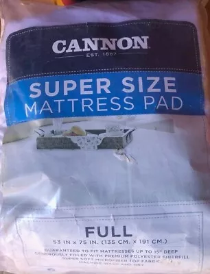 CANNON Waterproof Mattress Pad FULL SIZE Up To 15  Deep NEW • $34.98