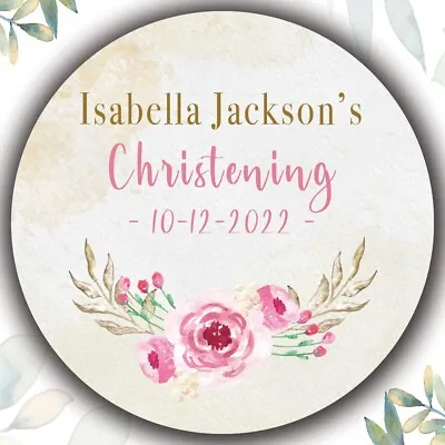 £4.95 • Buy PREMIUM Personalised Baptism Christening Thank You Stickers Wedding Favours