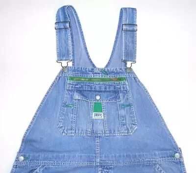 * LIBERTY * Men's Vintage Dungarees 42 W X 25 L XXL Cropped Work Overalls Blue • £28.45