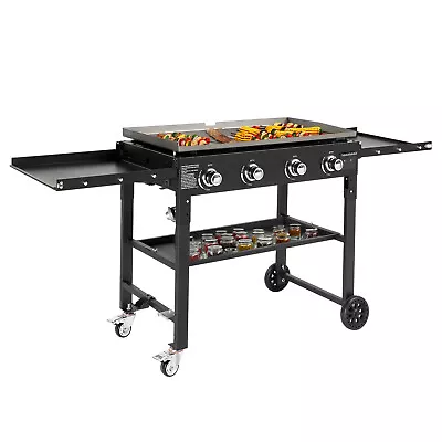 35 Inch Gas Griddle Cooking Station 4 Burner Flat Top Gas Grill Propane Fuelled • $229.99