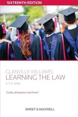 Glanville Williams: Learning The Law By A.T.H. Smith Book The Cheap Fast Free • £4.99