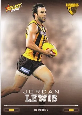 $2.15 • Buy  AFL 2016 Select Hawthorn Hawks - Jordan Lewis Card No.118