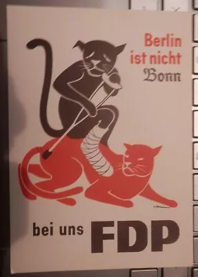 £0.90 • Buy Berlin Is Not Bonn - PK Election Advertising 50s FDP, Well Preserved, See Photo.